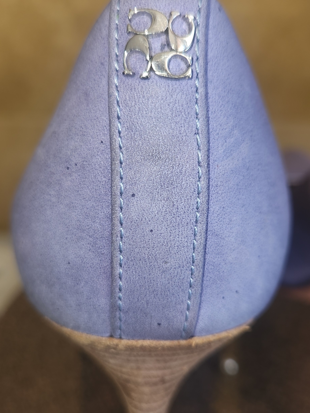 Coach Lilac Suede Pointed-Toe Heels 4 Inch Heel 7.5 - Picture 5 of 9